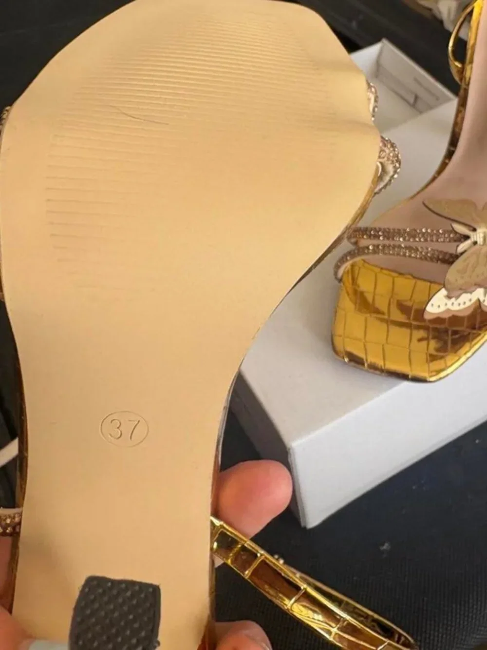 SHEIN Women's Gold Courts
